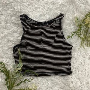 Forever 21 Women's Striped Cropped Tank Top-Size S